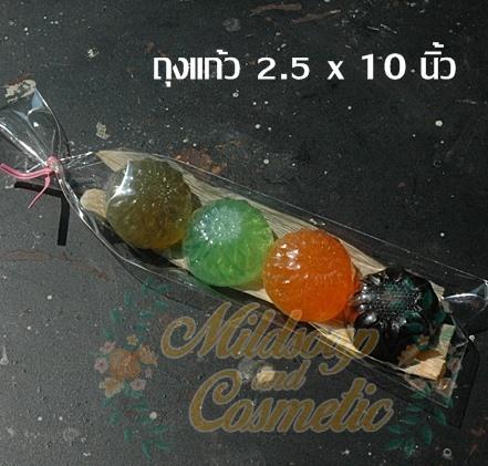 ถุงแก้ว ขนาด 2.5 x 10 นิ้ว