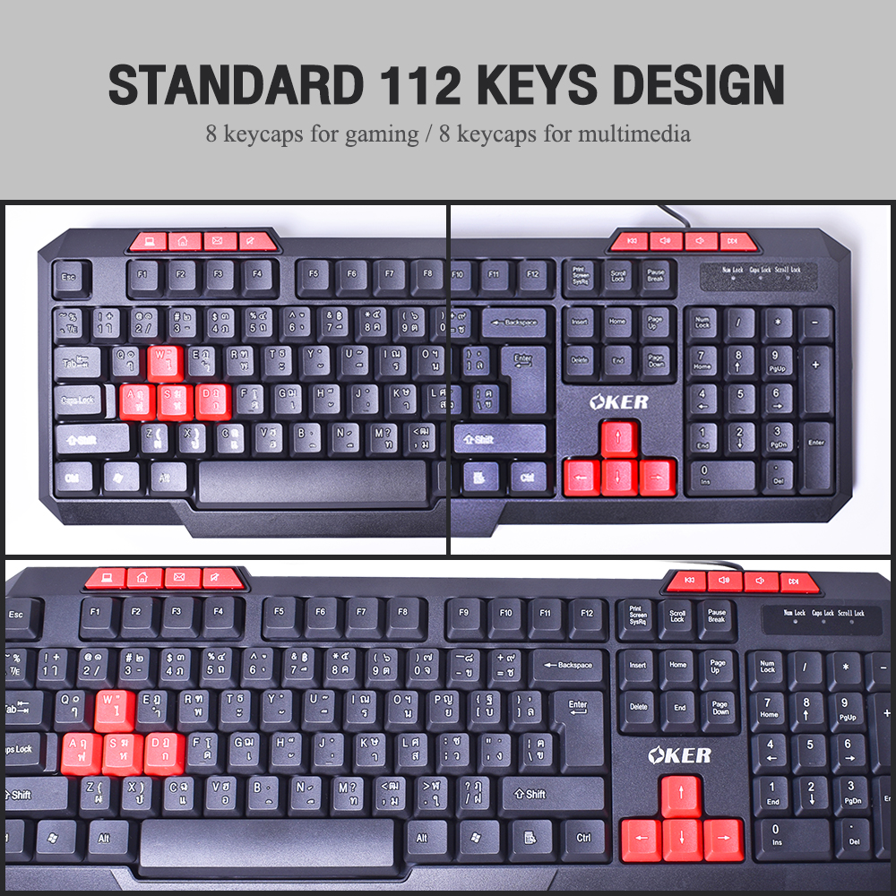 OKER KB-399PLUS OKER MULTIMEDIA KEYBOARD USB KB-UB-OK-399PL