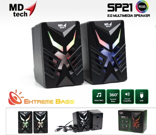 SP-21 MD-TECH SPEAKER USB 3Wx2 SP-MD-20-21BLA