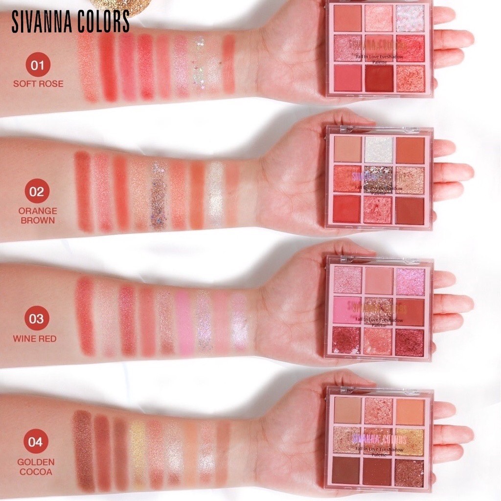 SIVANNA FALL IN LOVE EYESHADOW PALETTE HF631 อายแชโดว์ ฟอล อิน เลิฟ 1ชิ้น