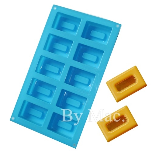 พิมพ์สบู่่ซิลิโคน ซี บลอค /4.2X6.2X2.5 cm/50-55 กรัม/ 10 หลุม