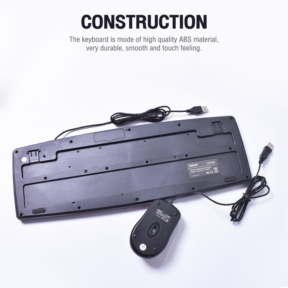 KM-3988 BLACK OKER KEYBOARD+MOUSE USB KB-KM-OK-3988B