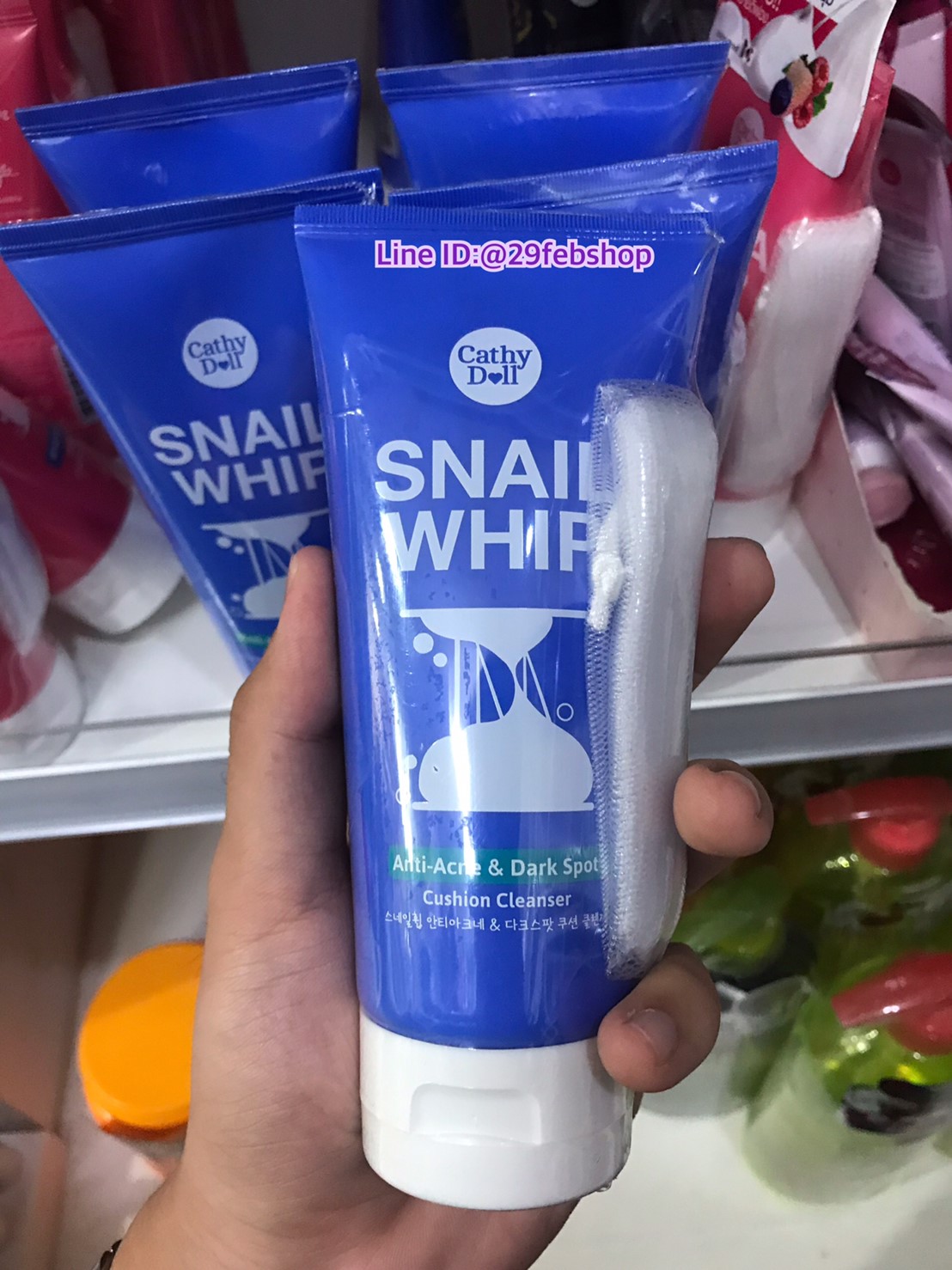 Cathy doll Snail Whip Anti-Acne & Dark Spot Cushion Cleanser 120g เคที่ดอลล์ วิปโฟมล้างหน้า