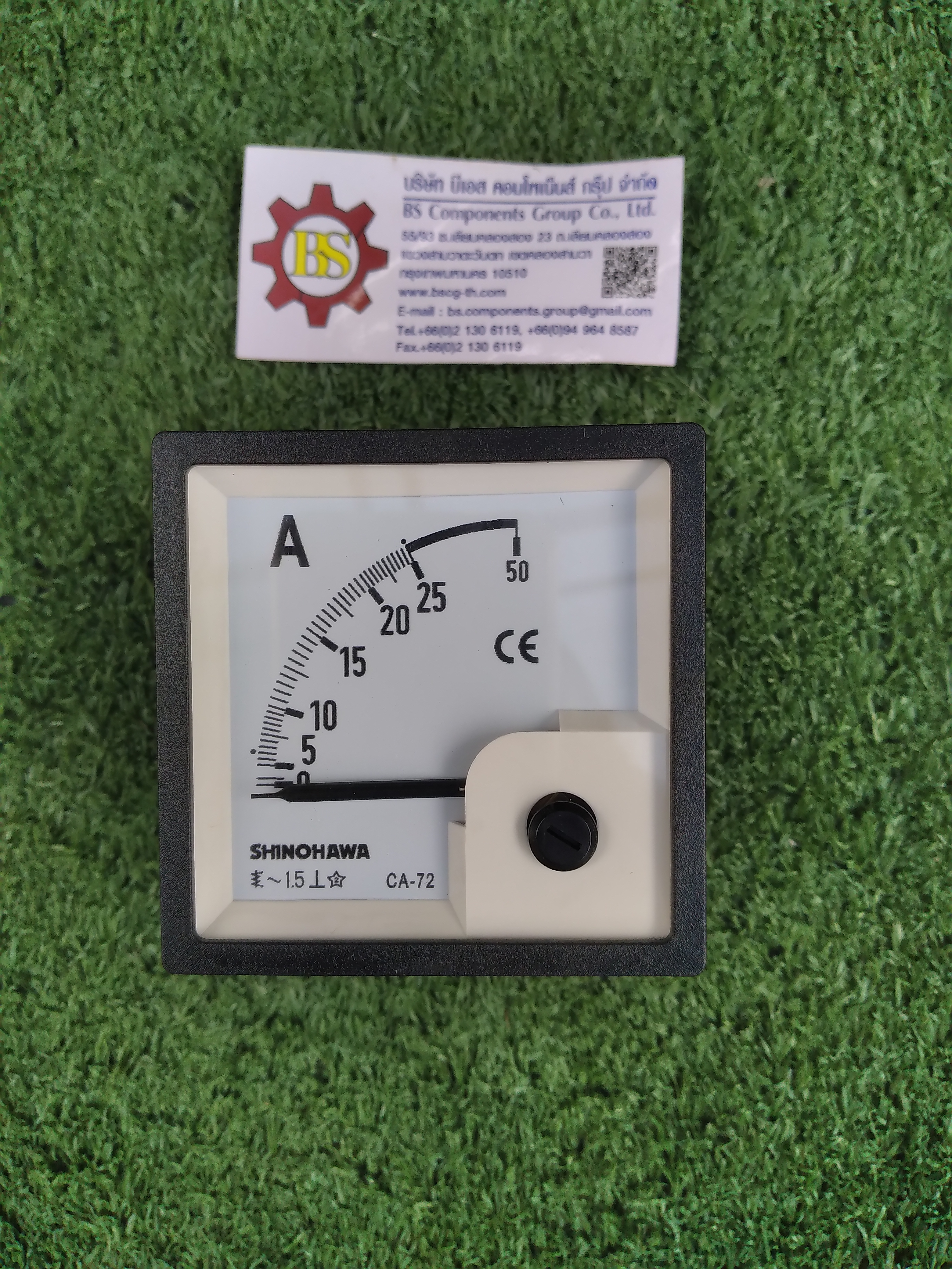 SHINOHAWA : AC Amp meterCA-72 72x72mm.25A(ต่อตรง)