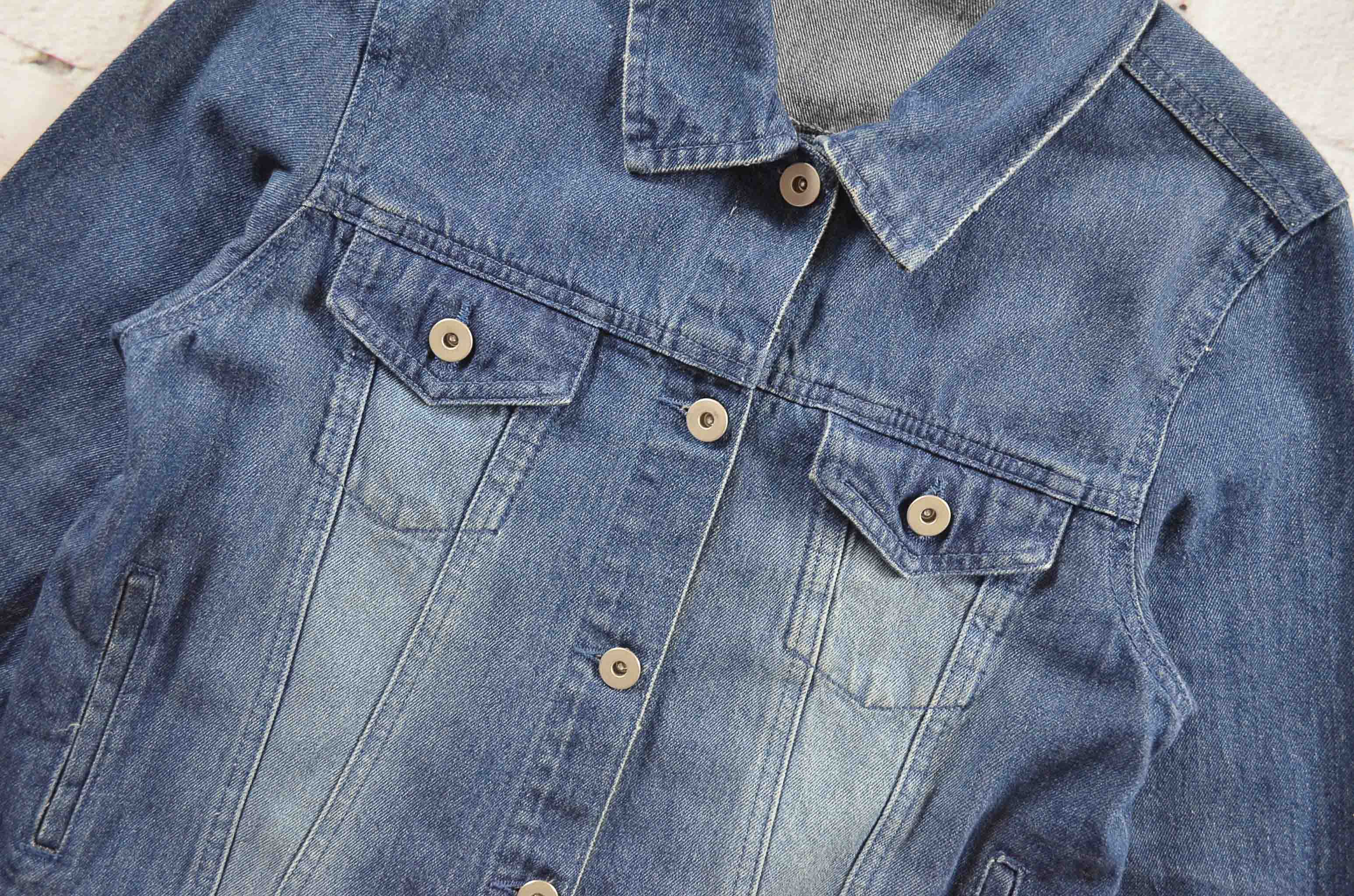 AS KNOW AS อกจริง37' (M) เสื้อแจ็คเก็ตยีนส์ เสื้อยีนส์แขนยาวหญิงชาย เนื้อผ้านุ่มใส่สบายใส่คลุม