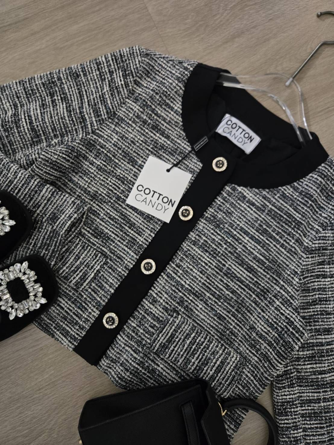Tag#cottoncandy ผ้าทวรตยืดพรีเมี่ยมเท่านั้น เสื้อเบลเซอร์ผ้าทวีตนำเข้าล่าสุด