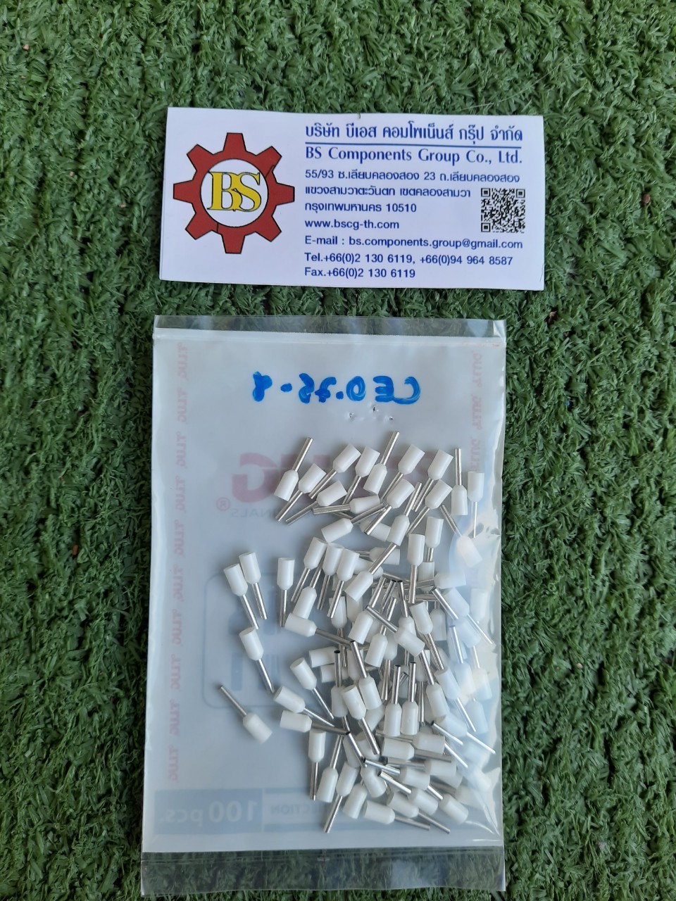 T.LUG : Cord End, CE0.75-8, 0.75mm2 (White), 100Pcs/Bag