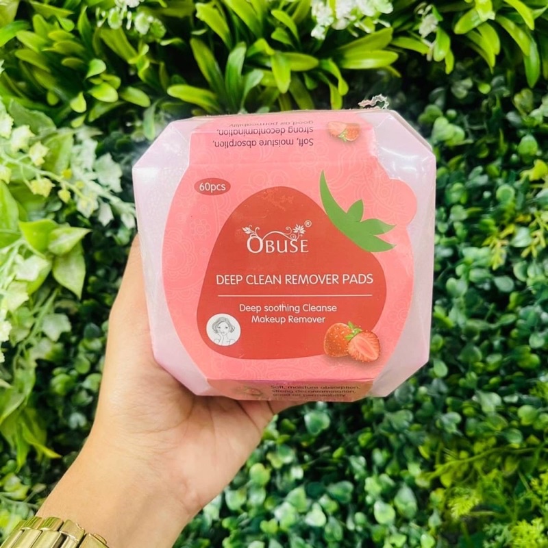 DEEP CLEAN REMOVER PADS Ob-1393 #60 pad แผ่นเช็ดทำความสะอาดเครื่องสำอางค์