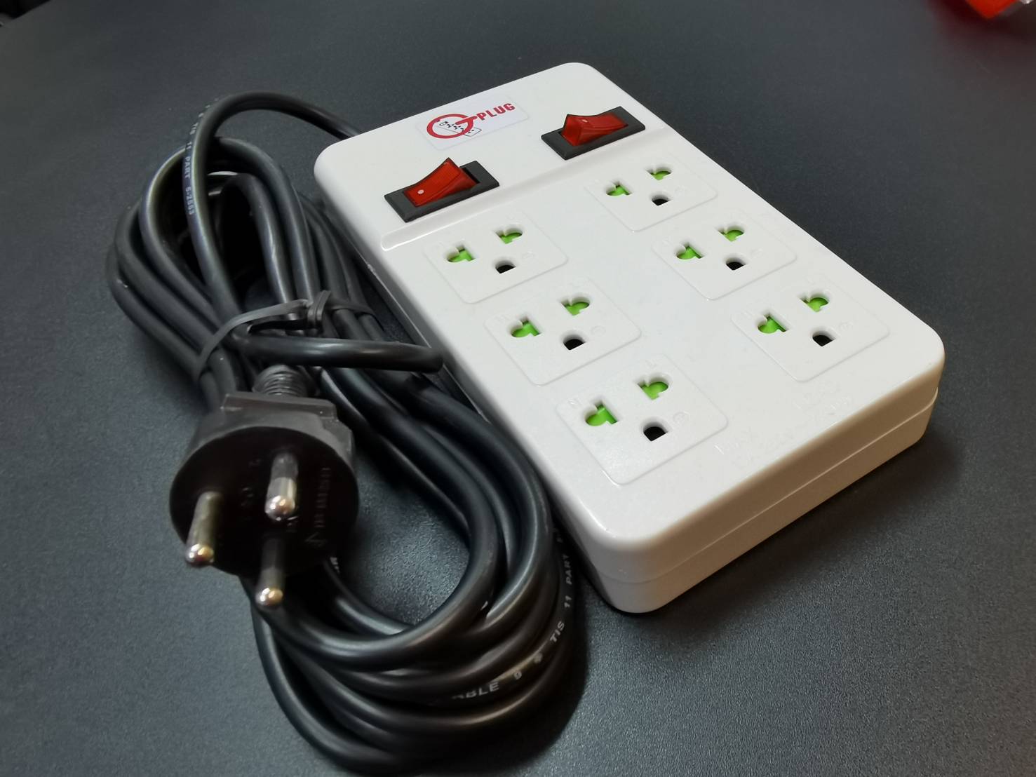 G-PLUG T62 ปลั๊กไฟ 6 เต้า 2 สวิทย์ SKU-01959