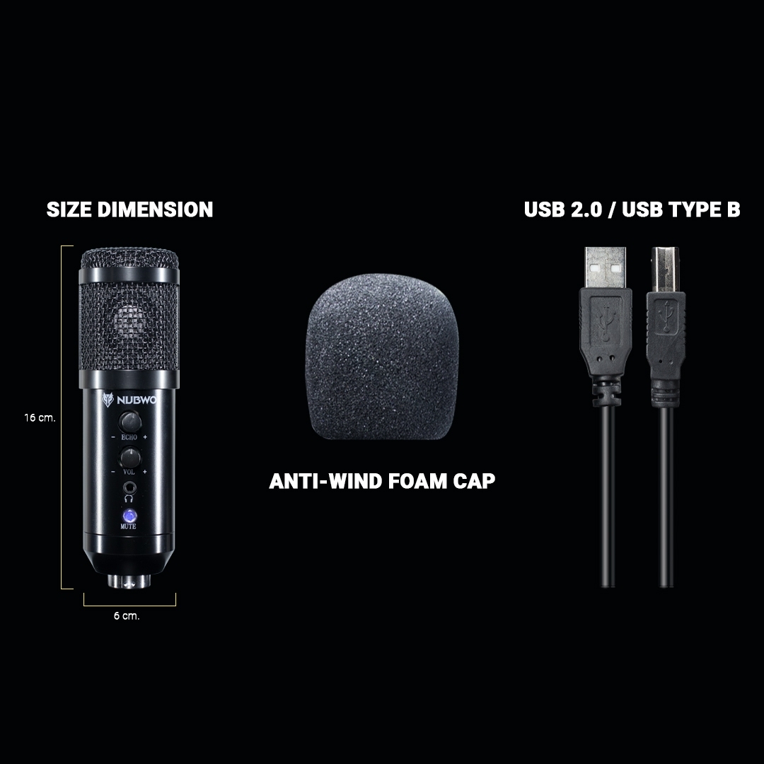 NUB-M24 NUBWO CONDENSER MICROPHONE MI-NW-ST-M24BK
