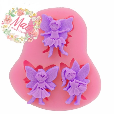 พิมพ์สบู่,เทียนซิลิโคน FAIRY 3 หลุม (พิมพ์เล็กสำหรับตกแต่ง)