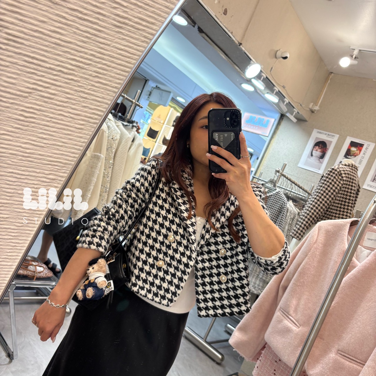 เสื้อคลุมผ้าทวีตลายชิโนริ งานผ้าดี ตัดเย็บดี แบบสวย ใส่ชิวๆ #ต้องมีค่ะ