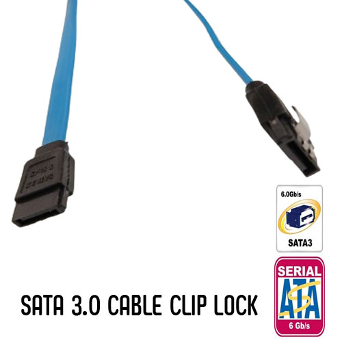 Cable Harddisk SATA 3.0 คลิบLOCKหัวตรง 39CM CA-HD-GO-A1503-2