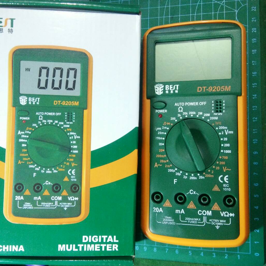 BST-9205M Digital Multimeter, Handheld Customized Multimeter LCD Display AC/DC Current Testing