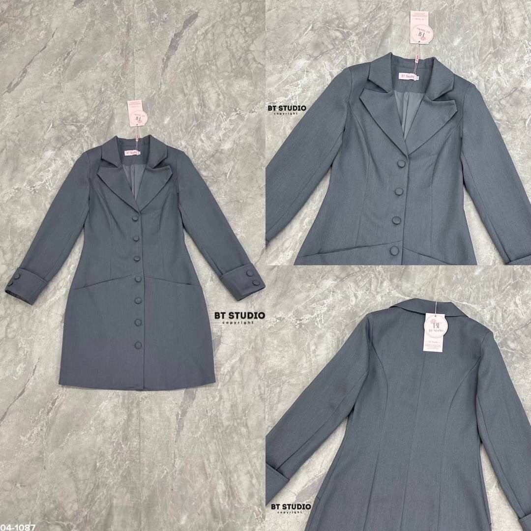 เดรสเบเซอร์คอปกกระดุมหน้า แขนยาวกระเป๋าใช้งานได้จริง งานเนื้อผ้ามีลายในตัวงานสวยมาก เนื้อผ้าดีมีซับในค่ะ