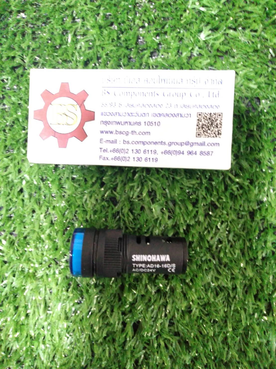 SHINOHAWA : LED Lamp 16mm. Blue 24VDC