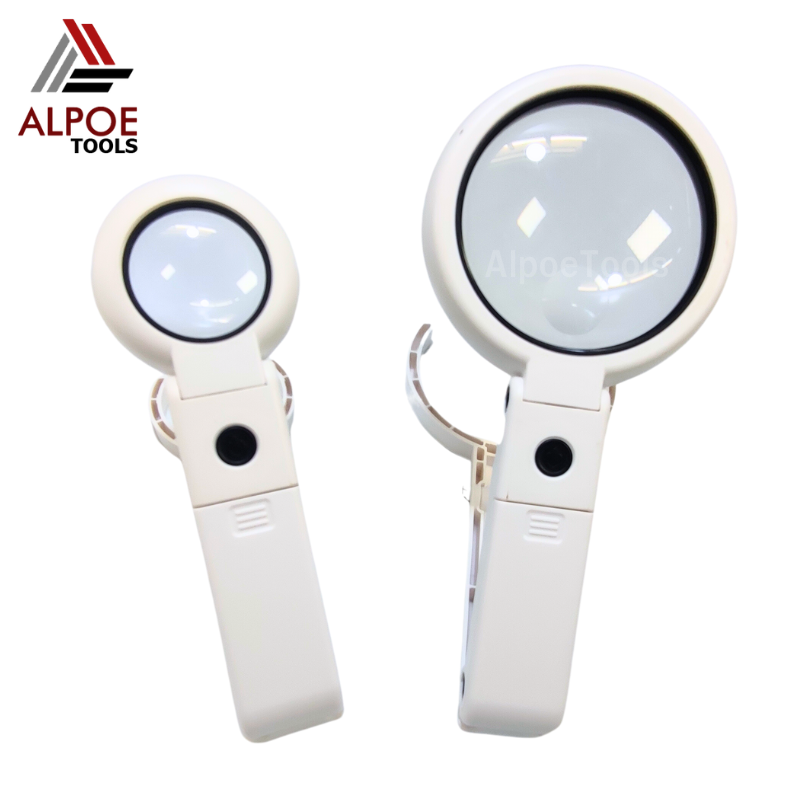 แว่นขยายตั้งโต๊ะ พับได้ มีไฟรอบ ชาร์จได้ รุ่น FS37RC / FS75RC