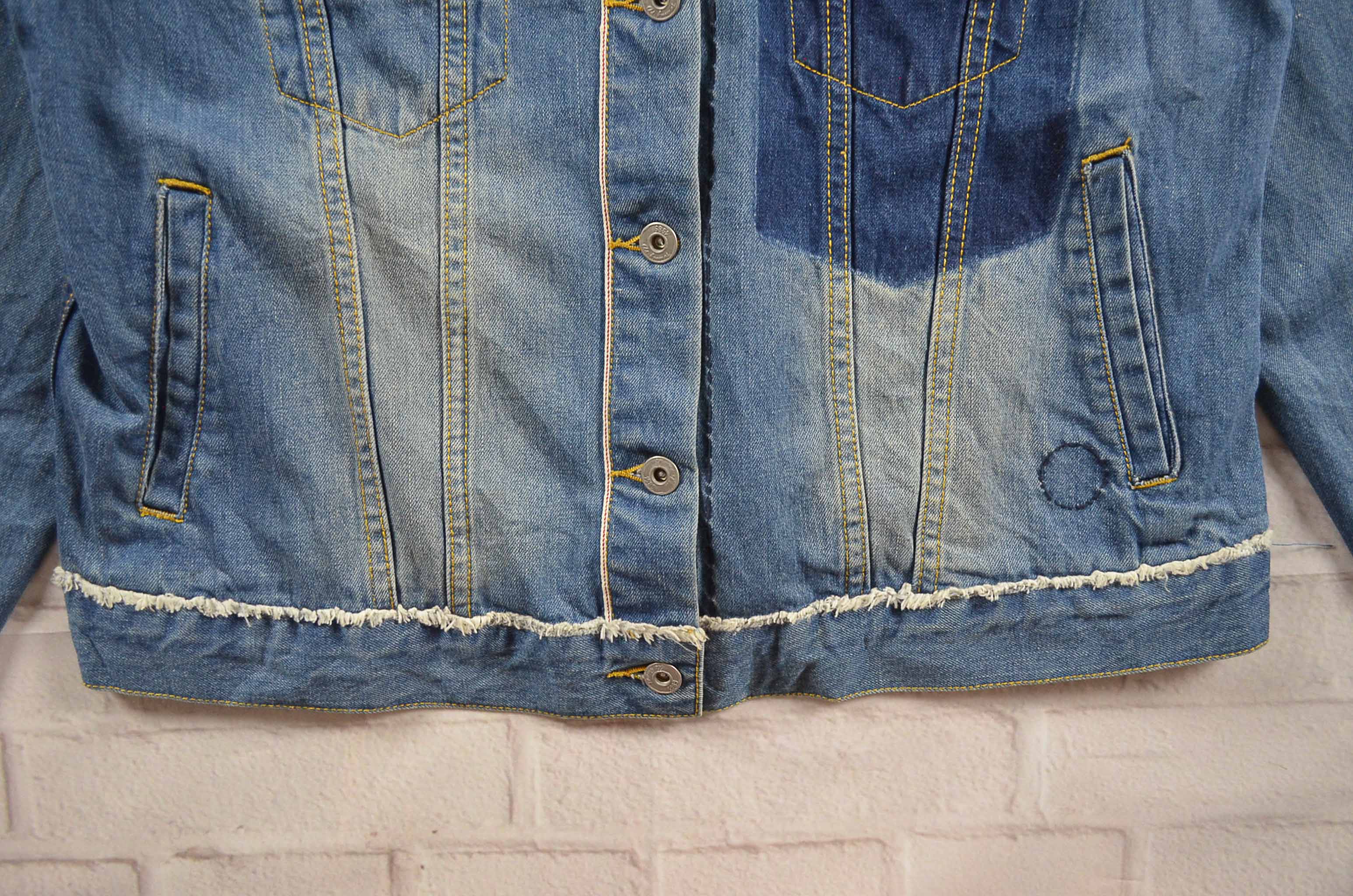 AS KNOW AS DE BASE อกจริง42' (XL) เสื้อแจ็คเก็ตยีนส์ เสื้อยีนส์แขนยาวหญิงชาย ผ้านุ่มใส่สบายสภาพสวย