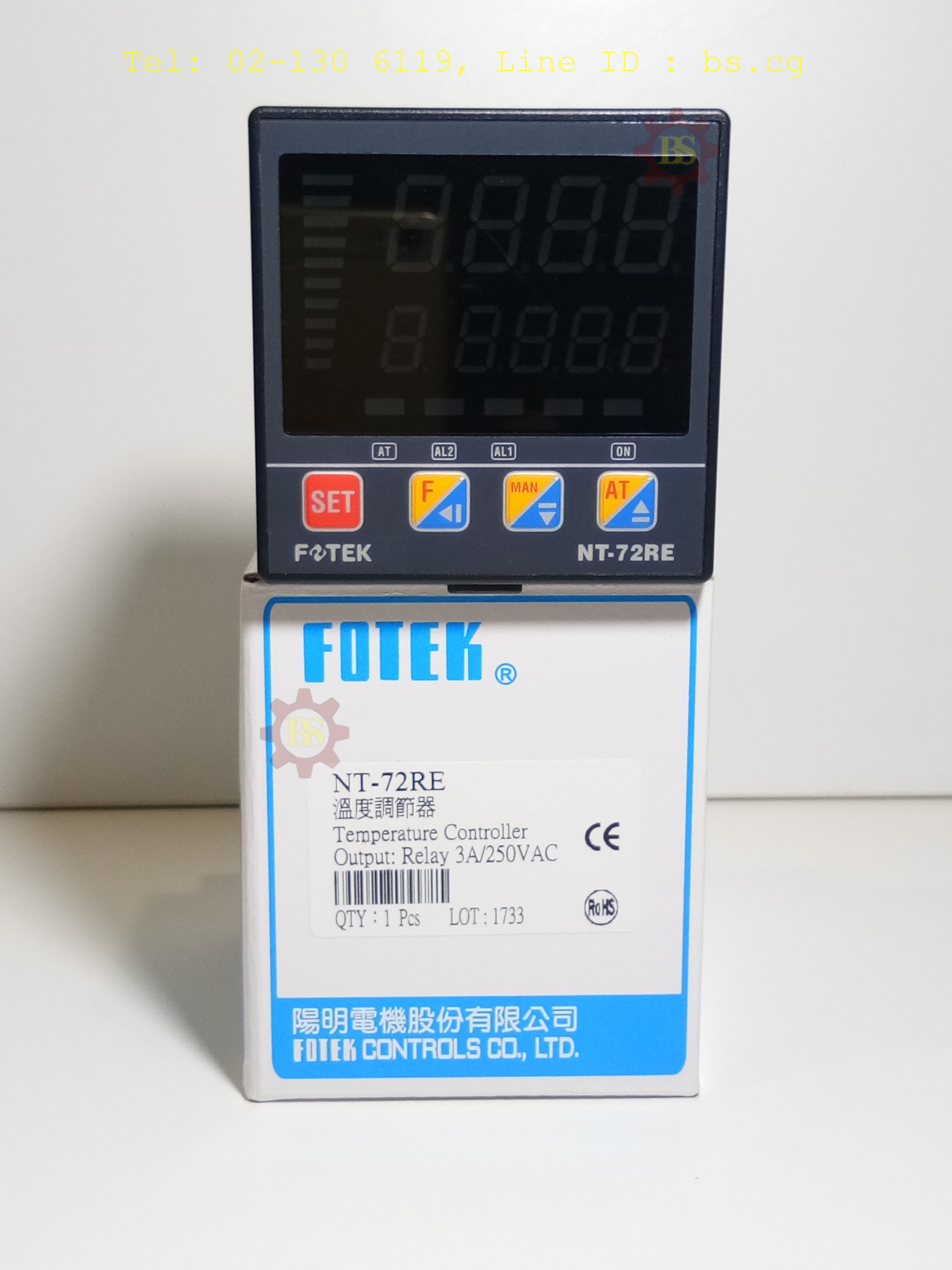 FOTEK : Temperature Controller Output:Relay 3A/250VAC NT-72RE