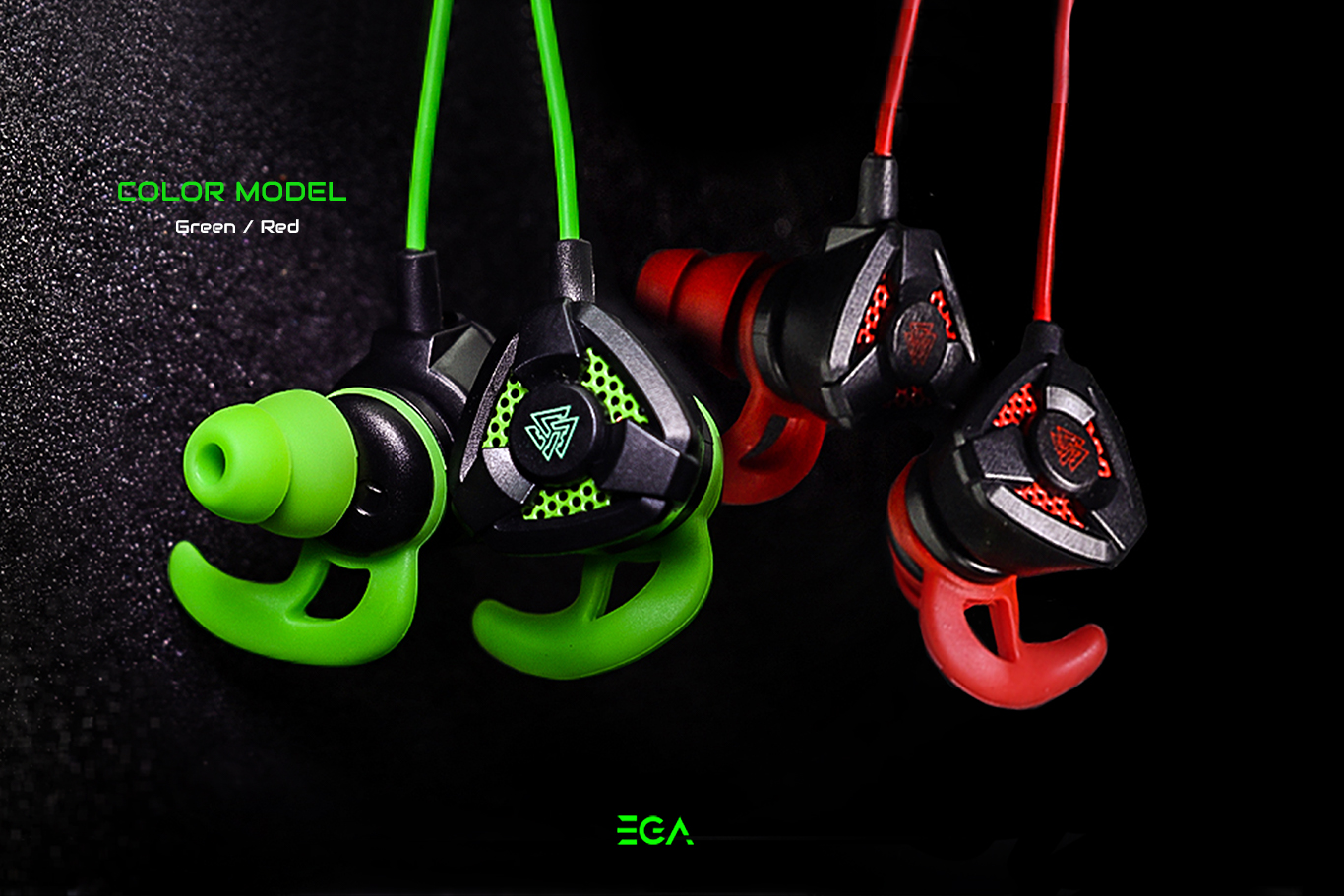 TYPE E1 EGA ZONE Gaming Headset Red HP-HM-EG-E1RED