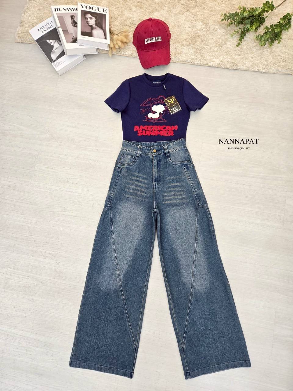 เซ็ทนี้ได้ไป 3 ชิ้นจุกๆเลยค่าา ใส่ได้บ่อย หาชุดแม็ชก็ง่าย ตัวเสื้อเค้าผ้ายืด นุ่ม เด้งสู้มือไม่ไหว ปักลายหน้า หลังแน่นๆ จึ้งๆ มาพร้องกางเกงยีนส์