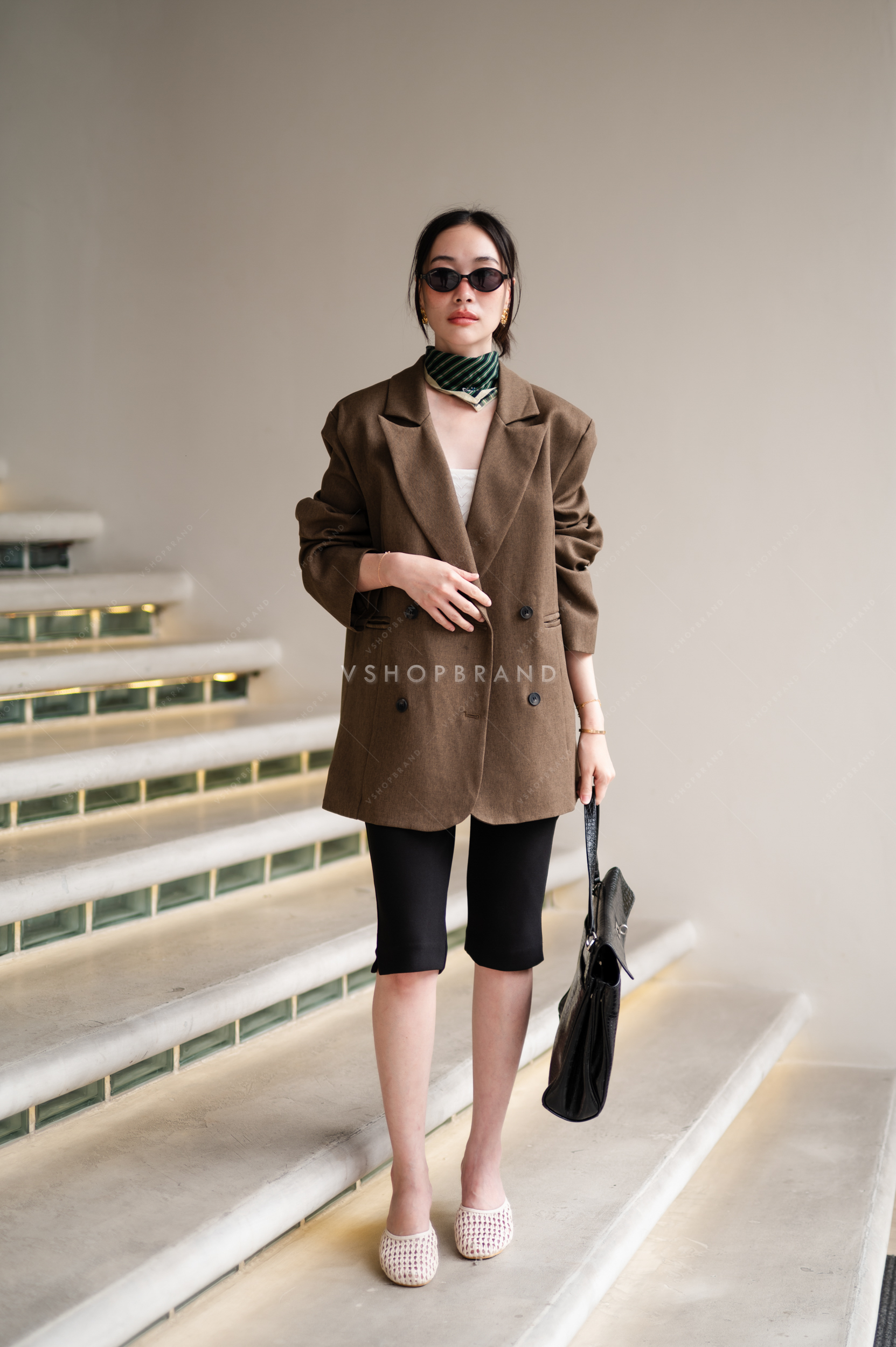 Blazer สูทแขนยาวหระดุมหน้า