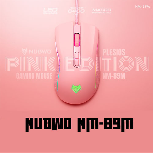 NM-89M Pink Edition NUBWO PLESIOS GAMING MOUSE MACRO SKU-02535