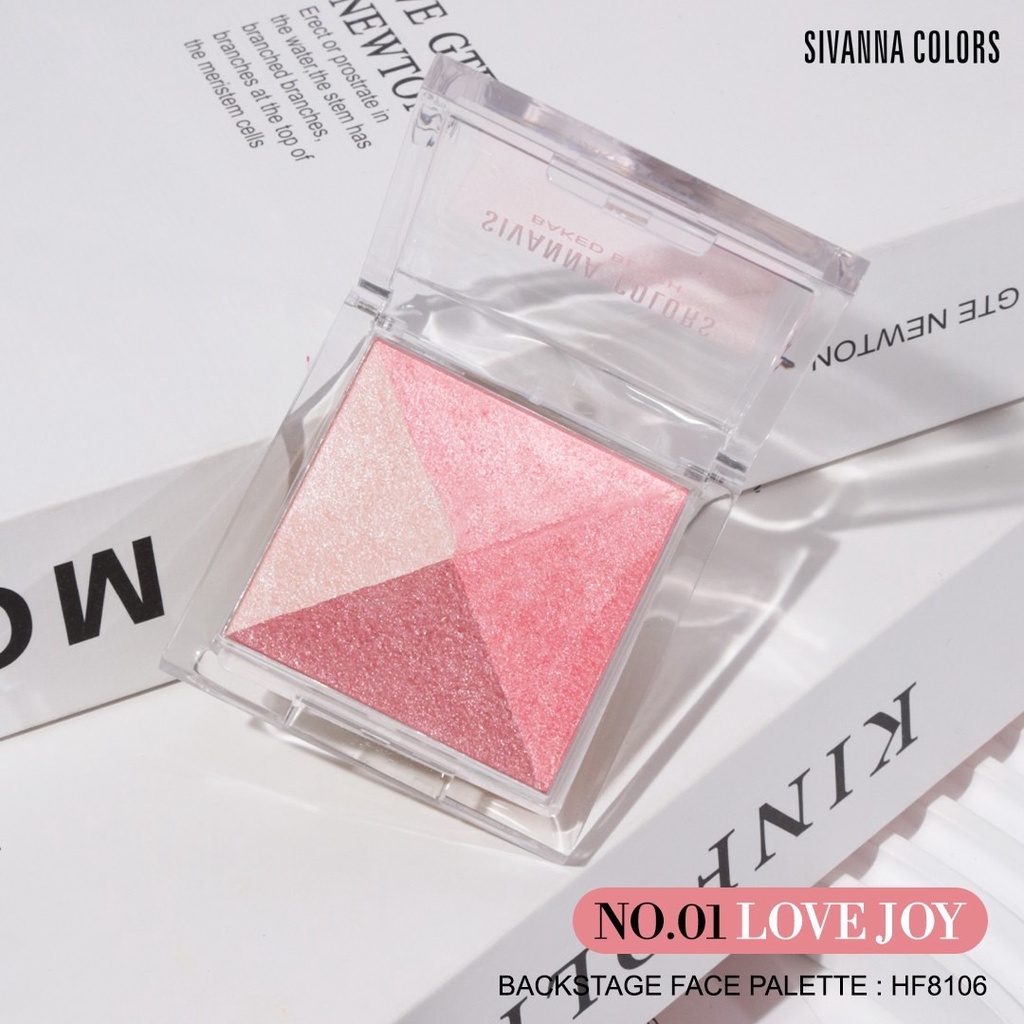 Sivanna Backstage Face Palette 9กรัม HF8106 ซีวานน่า แบคสเทจ เฟส พาเลทท์ ปัดแก้ม