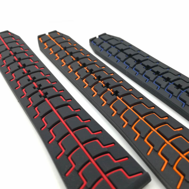 สายนาฬิกายางลายส้ม SET05 Orange RUBBER Watch Strap มีขนาด 20,22,24 mm