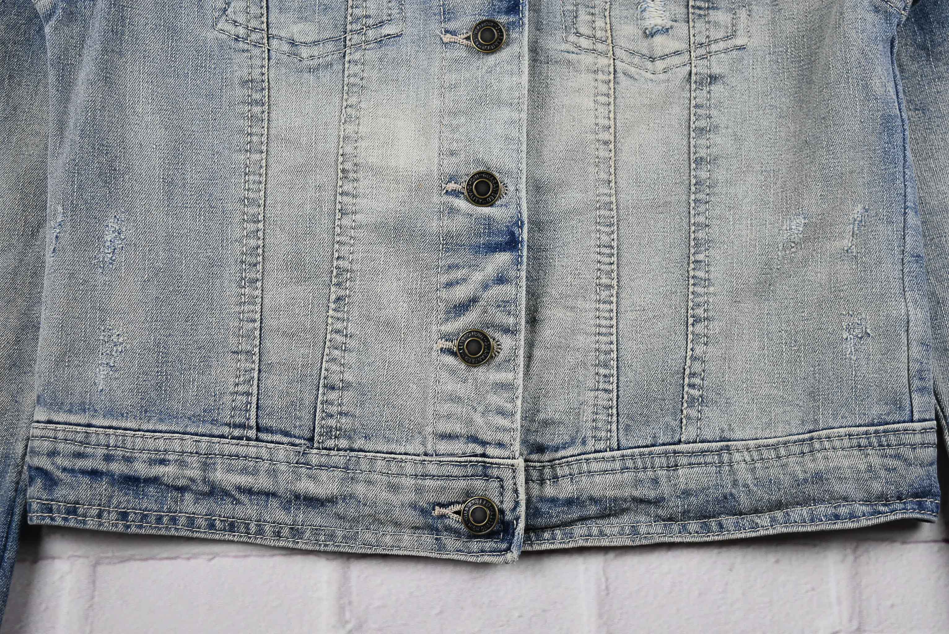 "เสื้อเด็ก" C.O.L.Z.A อกจริง 33 ไซส์ 150 เสื้อแจ็คเก็ตยีนส์ แขนยาว เด็กหญิงชาย สีฟอกซีด สวยเก๋ มีสไตล์ ใส่คลุมกันแดด