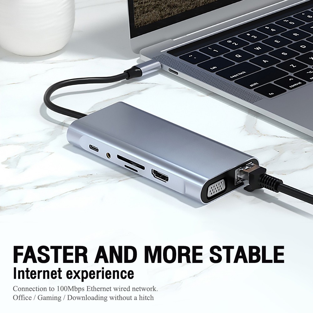 OE-2110 OKER TYPE-C MULTI-PORT 11 in 1 CA-TC-OK-2110B