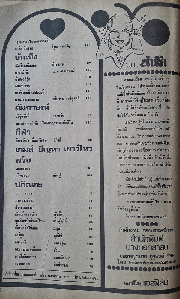 น่ารัก ปีที่ 1 ฉบับที่ 9/5 เมษายน 2522 (ปก ติ๊ก อาภรณ์ วิศิษฏโสภณ)