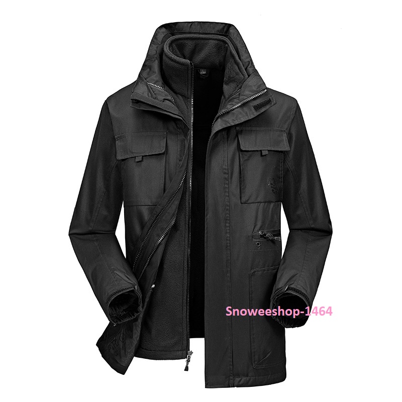 แจ็คเก็ตผู้ชายเสื้อผ้าใส่ไปหิมะซับขนแกะด้านในอีกตัว มาพร้อมฟังก์ชั่นครบจบในตัวเดียว กันหนาว กันลม กันหยดน้ำ ใส่เล่นสกีกันหนาวติดลบ มี 4 สี M ถึง 5XL