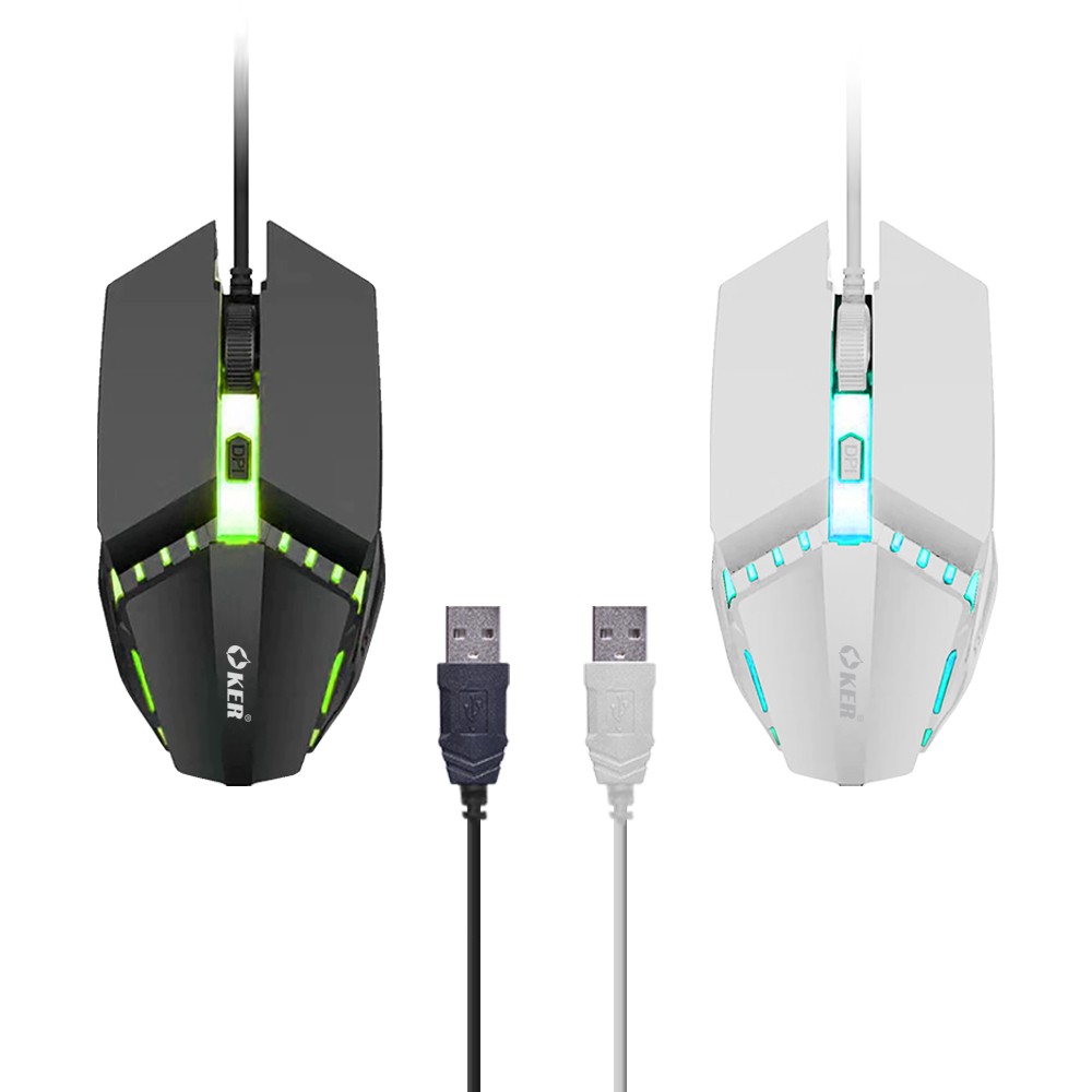 OKER X2 MOUSE USB 4D LED 2400DPI ไฟ7สี SKU-02945