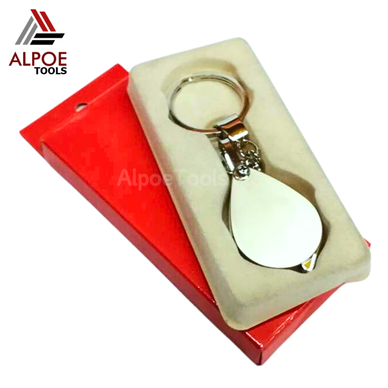 แว่นขยาย พวงกุญแจ งานโลหะ กล่องแดง