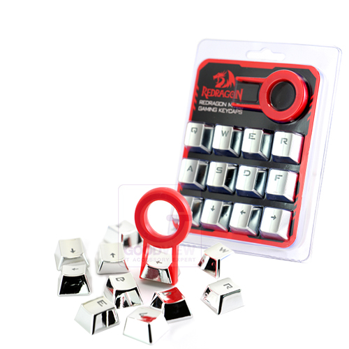 REDRAGON 12 Keycap PBT by GOODWARRANTY METAL COLOR ALL MECHANICAL สีโครเมี่ยม SKU-00279