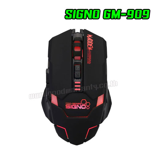 SIGNO GM-909+PAD BLACK SIGNO GAMING 2000DPI LED 7สี GM-909 MO-SI-OU-GM909