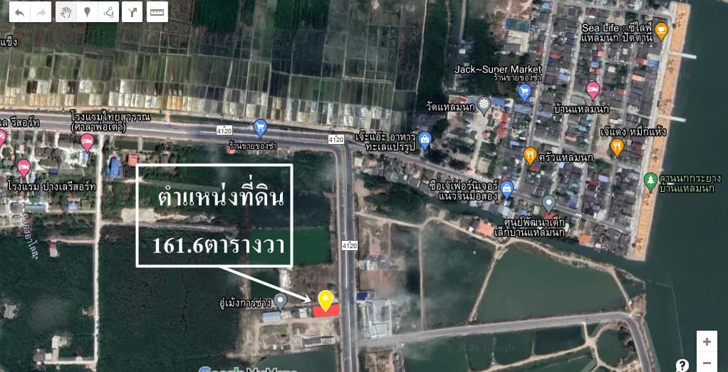 ขายที่ดินติดถนนใหญ่อำเภอเมืองปัตตานี เหมาะแก่การทำธุรกิจใกล้ชายฝั่งทะเล ใกล้ชุมชนบรรยากาศดีการเดินทางสะดวกสบาย 161.6 ตารางวา