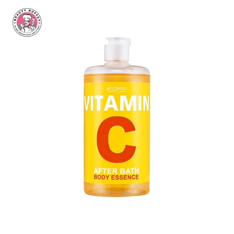 BEAUTY BUFFET SCENTIO VITAMIN C AFTER BATH BODY ESSENCE 450 ml น้ำตบวิตามินซี