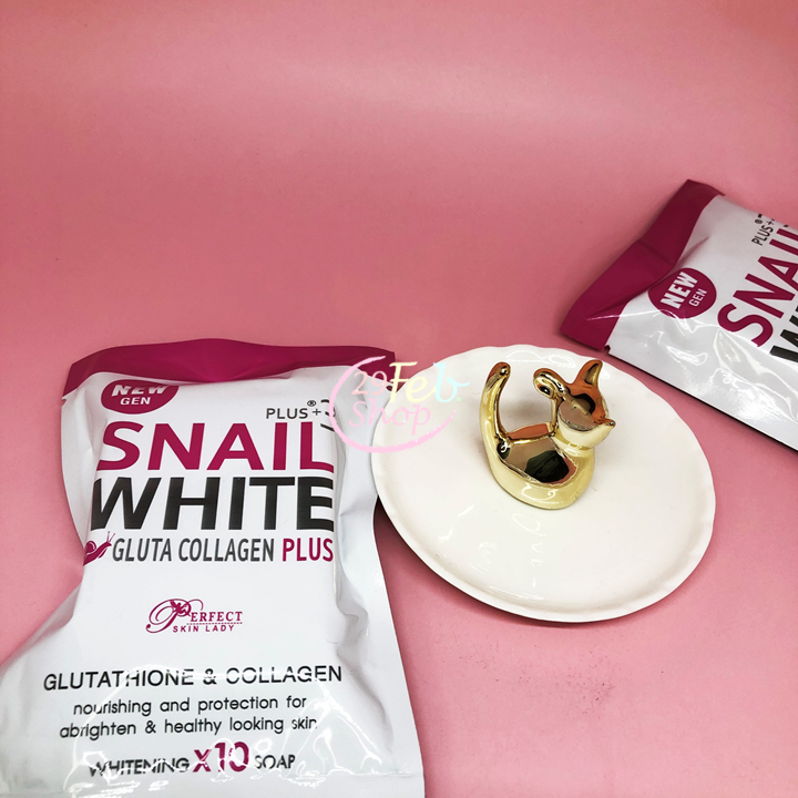 Perfect Skin Lady Snail White Gluta Collagen Soap 80g สบู่ สเนลกลูต้าคอลลาเจน