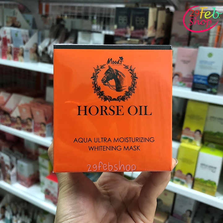 Moods Horse Oil Moisturizing Whitening Mask 100ml มาส์กหน้าบำรุงผิวหน้า มูดส์