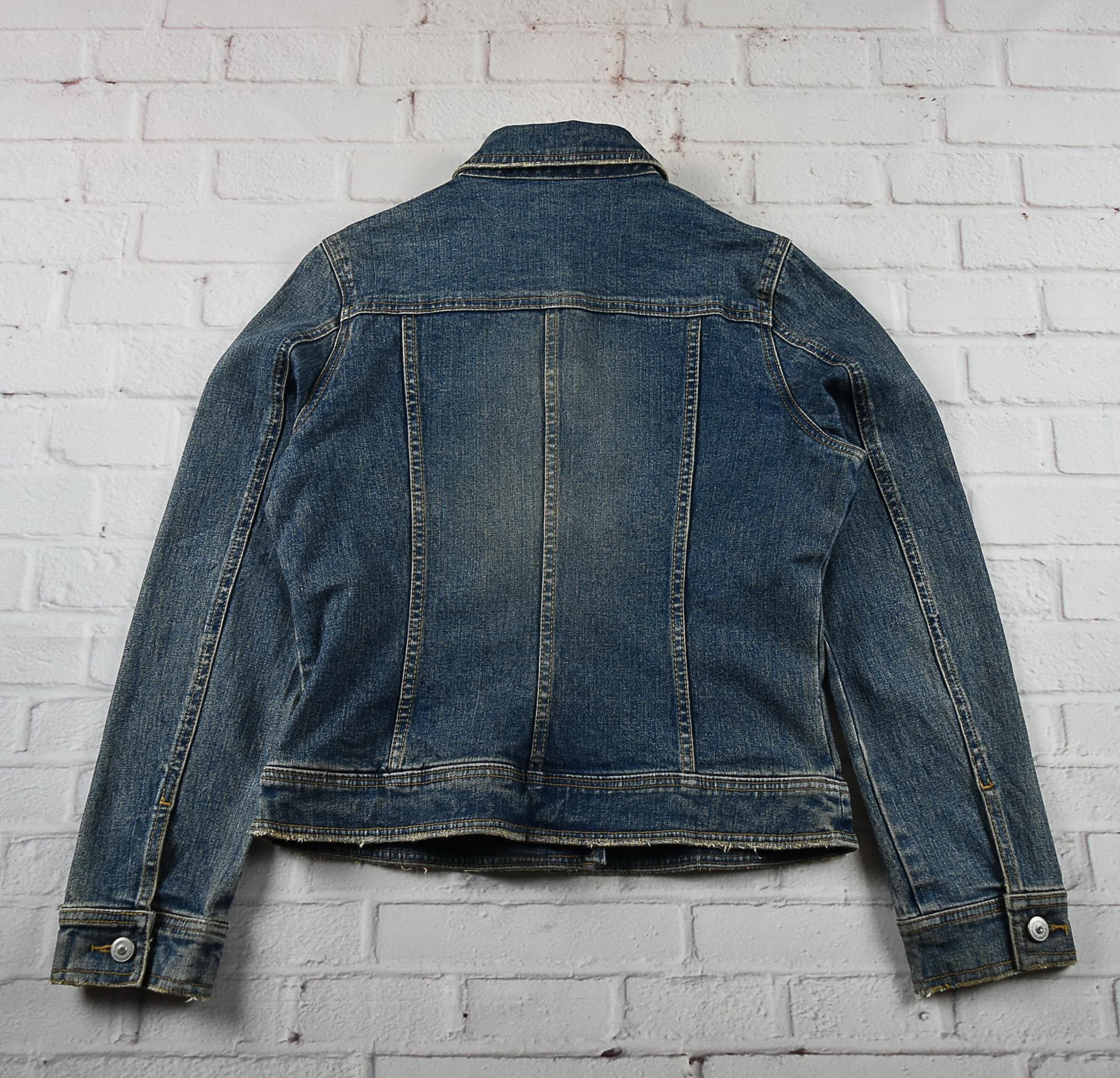 BEGUM อกจริง 36 ไซส์ S เสื้อแจ็คเก็ตยีนส์ แขนยาว ผู้หญิง สีฟอก ยีนส์ยืด เนื้อผ้านุ่ม ใส่คลุมกันแดด