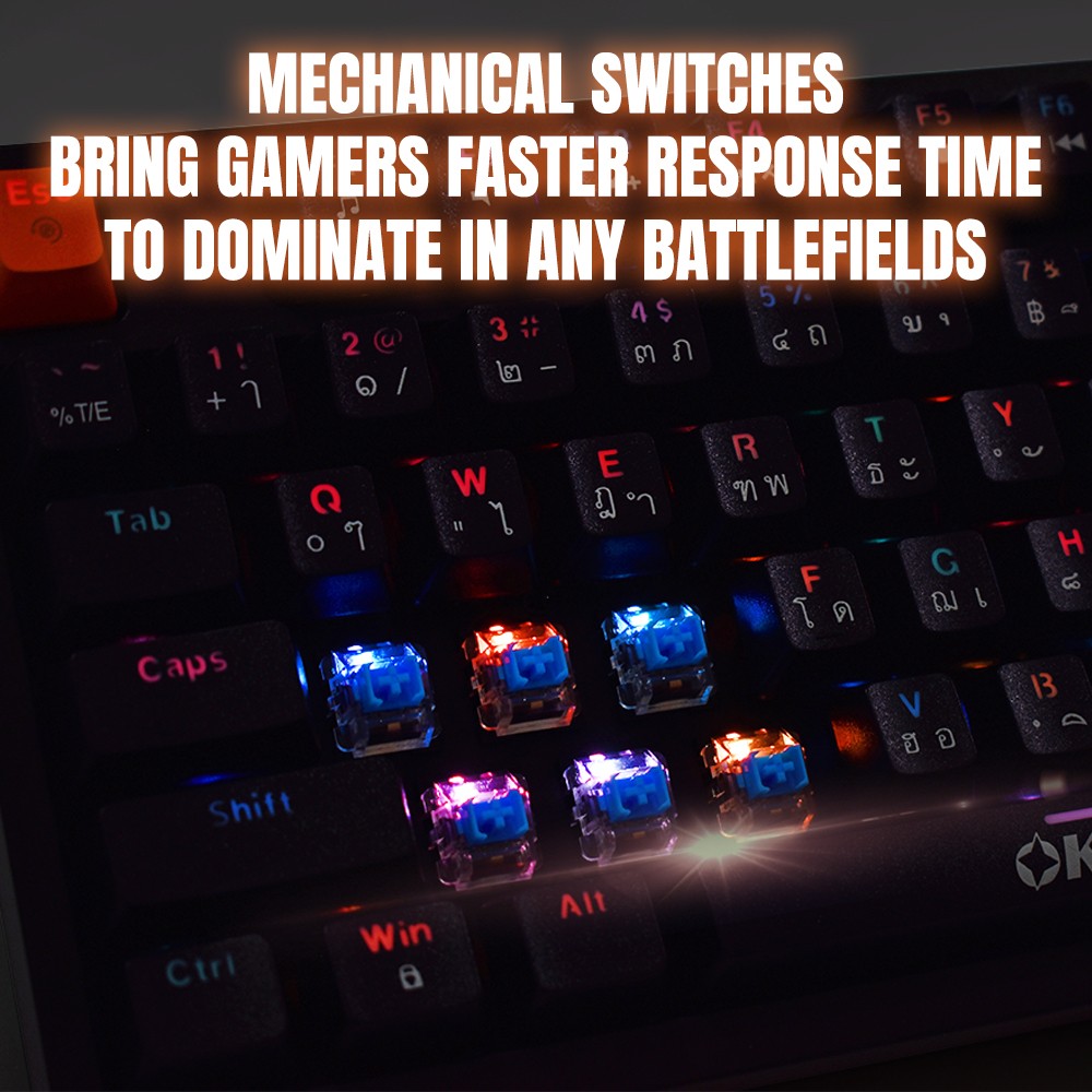 K460 OKER BACKLIT KEYBOARD MECHANICAL KB-UB-OK-460BK