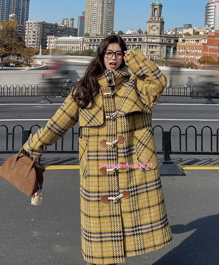 ลุคเกาหลีในซีรีส์ที่คุณก็ใส่ได้ โค้ทกันหนาวลายสก็อตเหลืองสุดคลาสสิก ใส่โอเวอร์ไซ ชิคได้ทั้งสาวร่างเล็ก – บิ๊กไซ (อก 54 นิ้ว) กันหนาวจริง • ถ่ายรูปขึ้นกล้อง • สวยไม่ซ้ำใคร