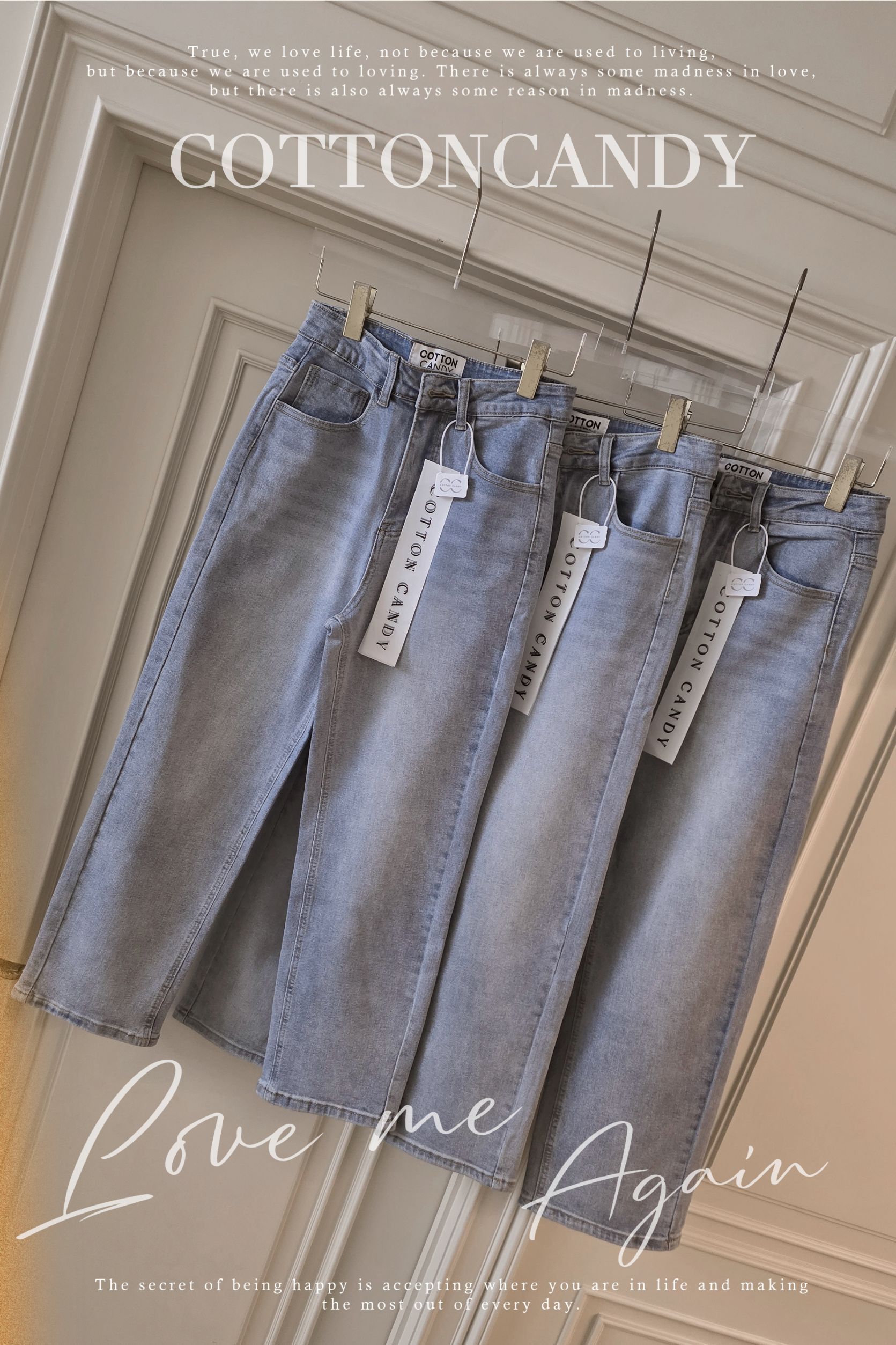 Tag#cottoncandy กางเกงยีนส์ขากระบอกบอยเล็ก 8ส่วน รุ่นนี้ ผ้ายีนส์ยืดเนื้อดีมาก ลุกนั่งสบายไม่อึดอัด ทรงบอยเล็กสไตล์วินเทจ ทรงสวยมากๆ ฟอกเฟดสีฟ้าอ่อนๆ บอกเลยลุคนี้จึ้งแน่นอนคร่าาา