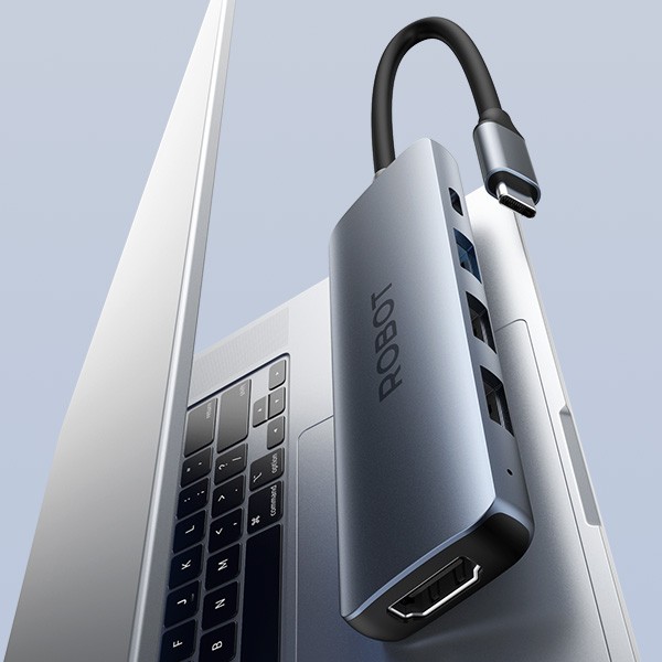 ROBOT HT350 INTERFACE USB-C ชาร์ทโน๊ตบุ๊คได้ต้องเสียบ อดาฟเตอร์ SKU-02868