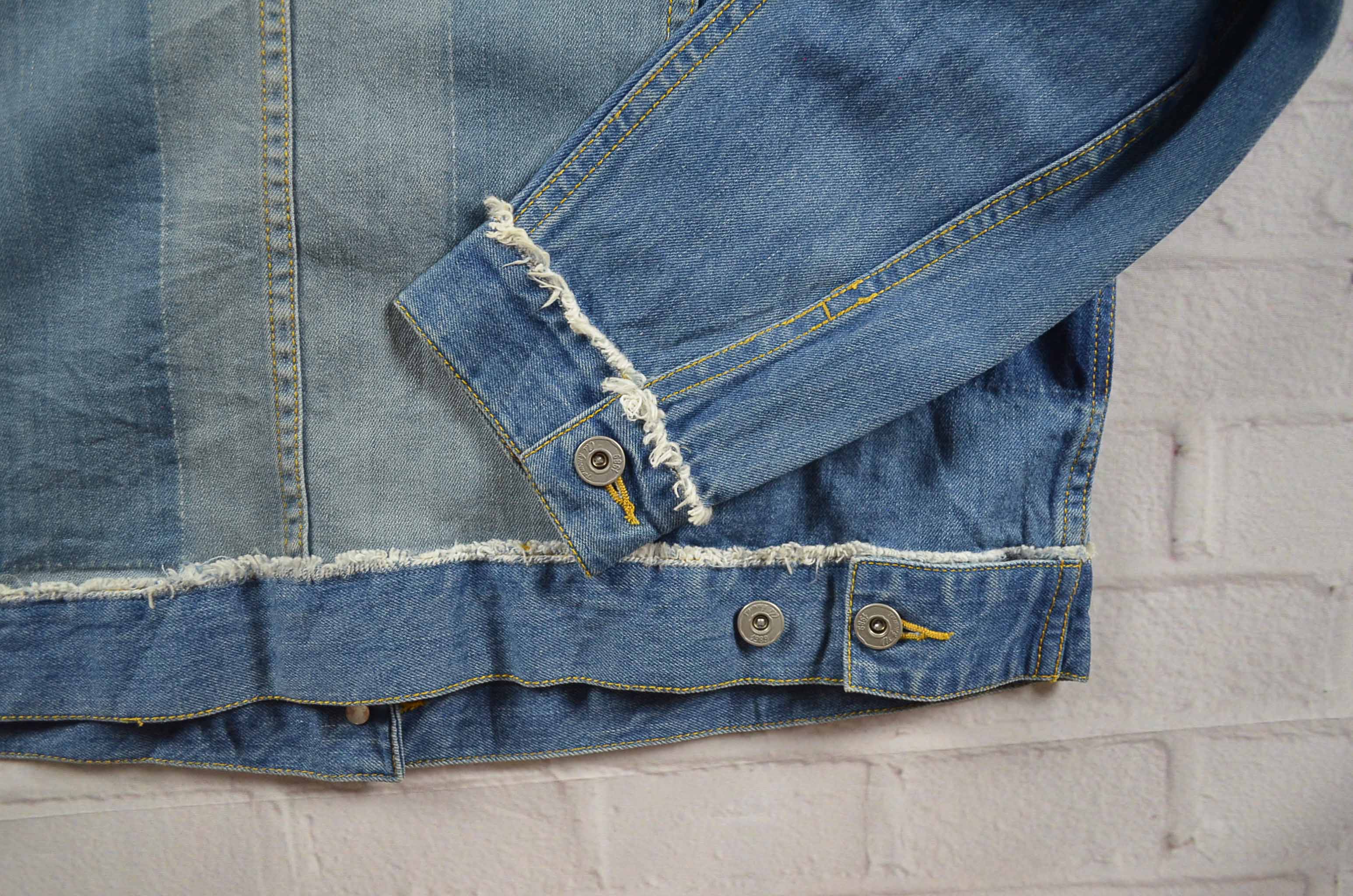 AS KNOW AS DE BASE อกจริง42' (XL) เสื้อแจ็คเก็ตยีนส์ เสื้อยีนส์แขนยาวหญิงชาย ผ้านุ่มใส่สบายสภาพสวย