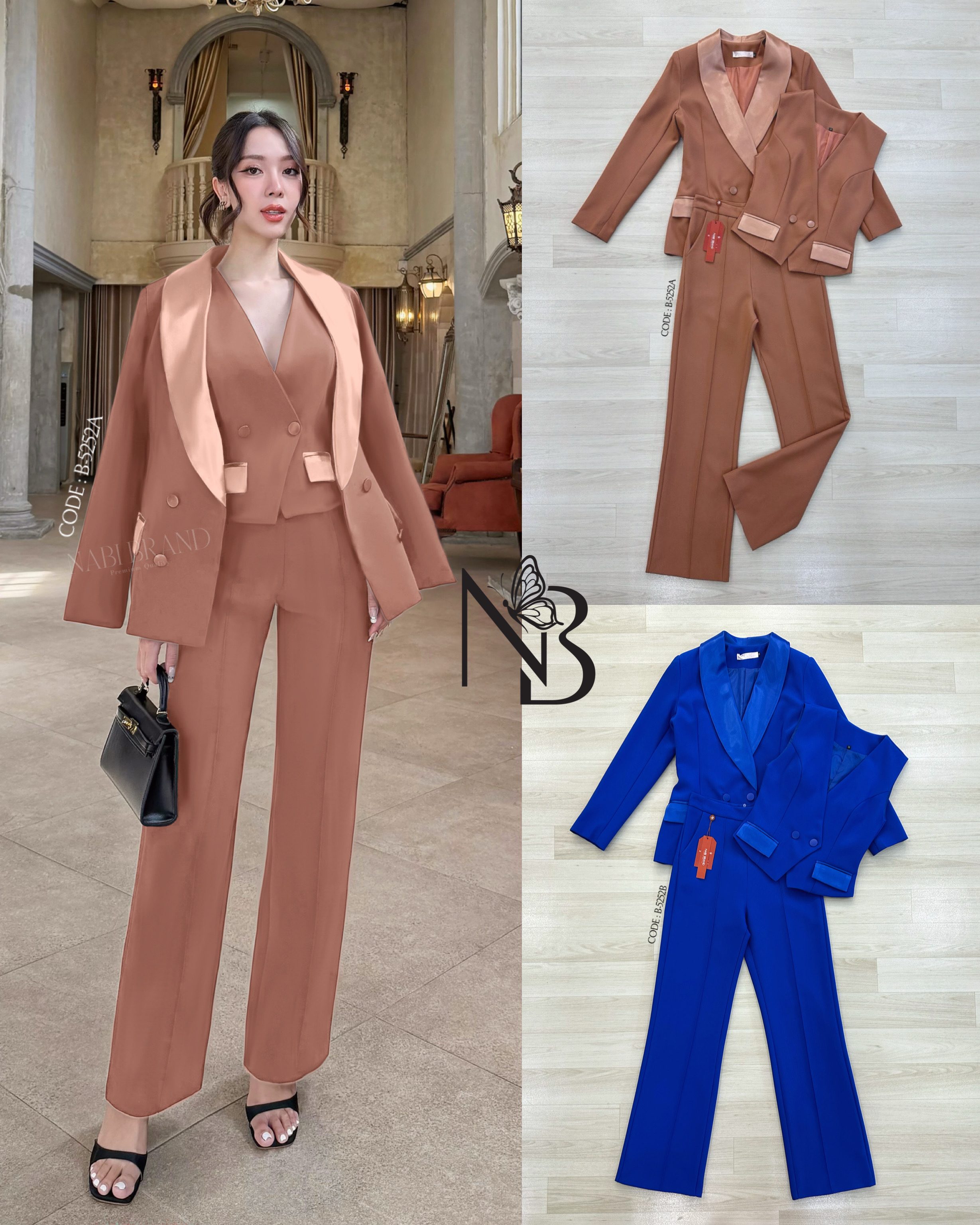 Set 3 ชิ้น ผ้าดีงาม สีดำแบบทางการ 🖤เสื้อสูทแขนยาวปกคอเงา ช่องกระเป๋าแต่งเงาใช้งานได้จริง กระดุม 4 เม็ด 🖤เสื้อกั้กกระดุม 2 เม็ด ช่องกระเป๋าแต่งเงาใช้งานได้จริง มีฟองน้ำมาให้ด้วยนะ 🖤กางเกงขายาวทรงกระบอก งานซิบหลัง ตีเกล็ตด้านหน้า มีช