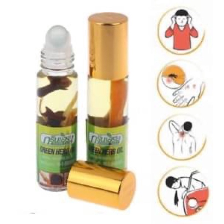 กรีนเฮิร์บ ยาหม่องน้ำรากโสม 8 ซีซี Greenherb Rollon