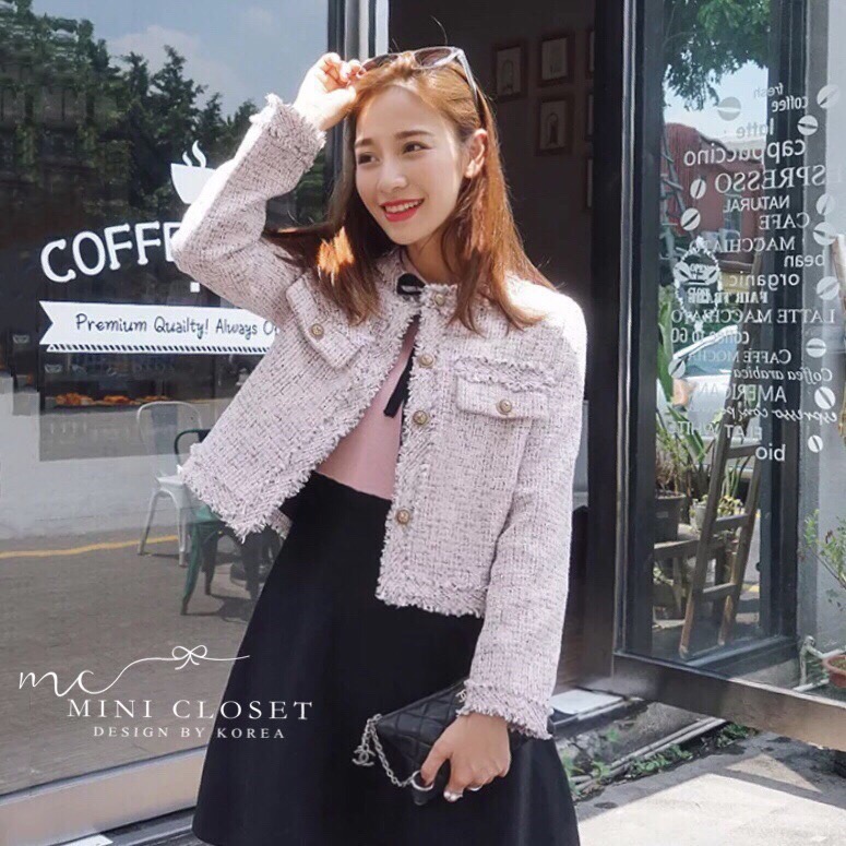 เสื้อคลุม เบรเซอร์ ผ้าทวีตcoco ซับในทั้งตัว ผ้าสวยดูดีค่ะ